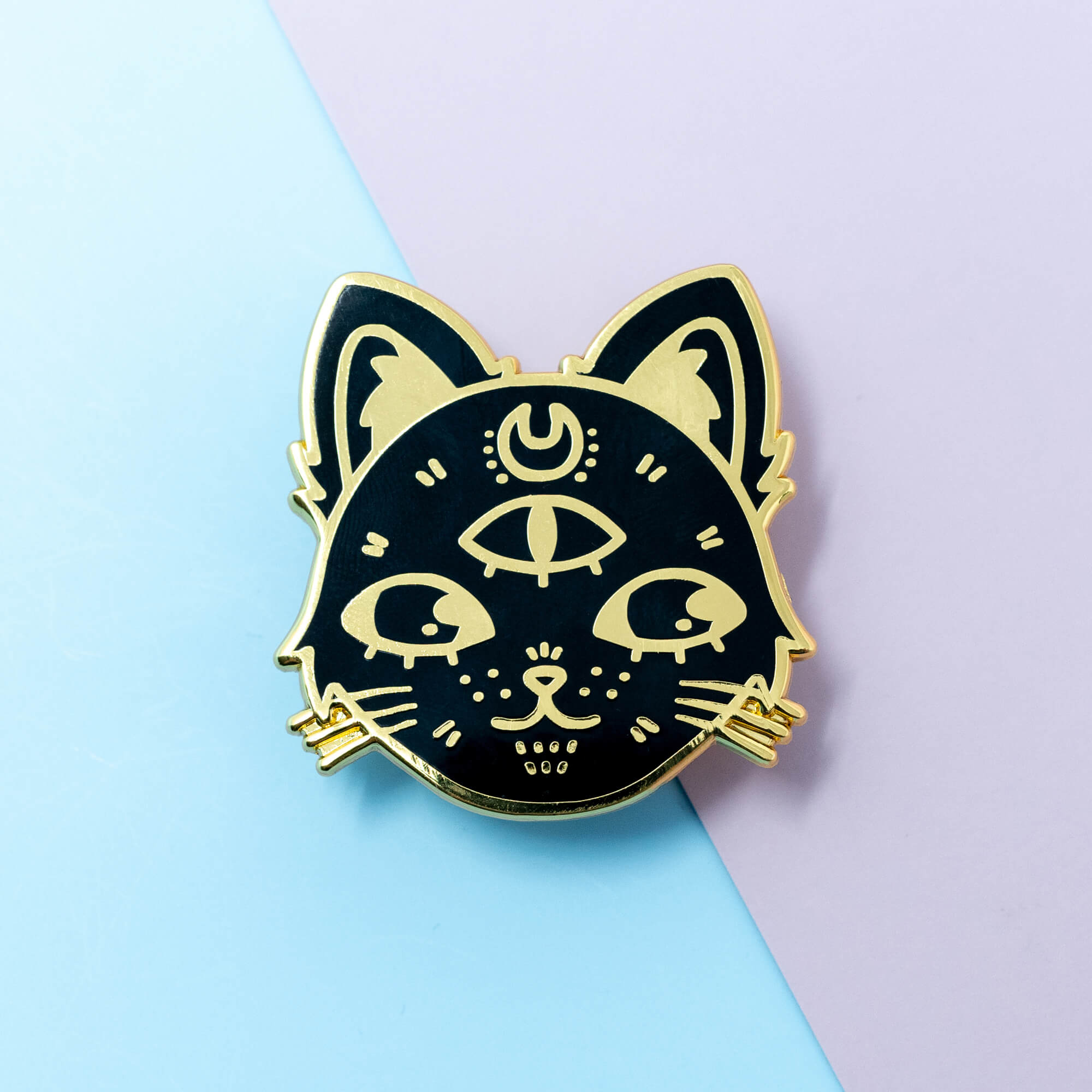 Mystical Cat Enamel Pin Witch outlet Black Cat